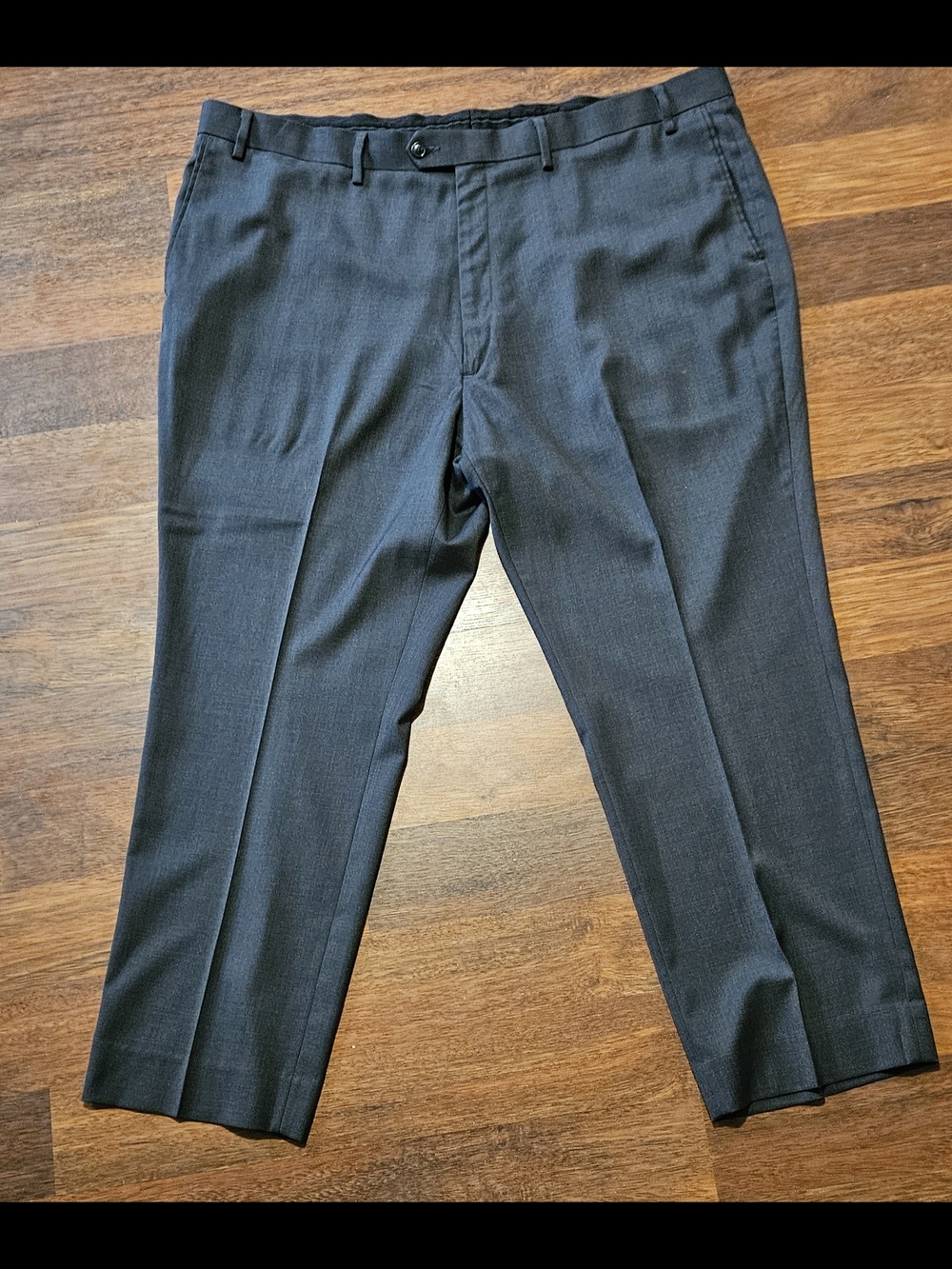 ROUNDTREE & YORKE mens travel smart dress pants SIZE 46x29 COLOR GREYBLACK CP26D